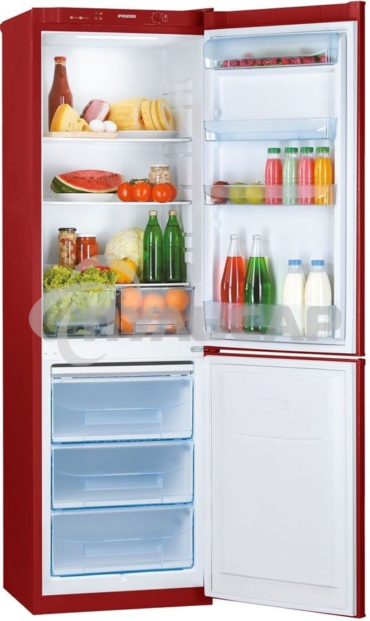 Холодильник Pozis RD-149 рубиновый двухкамерный 240/130 л морозилка снизу, капельная система