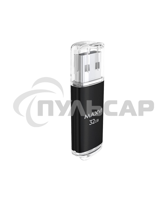Флешка USB Maxvi MP black (FD32GbUSB20C10MP), 32Gb USB 2.0, R/W 15/5, черный