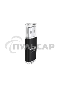 Флешка USB Maxvi MP black (FD32GbUSB20C10MP), 32Gb USB 2.0, R/W 15/5, черный