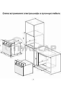 Духовой шкаф электрический Darina 2V5 BDE 112 708 B черный, встраиваемый