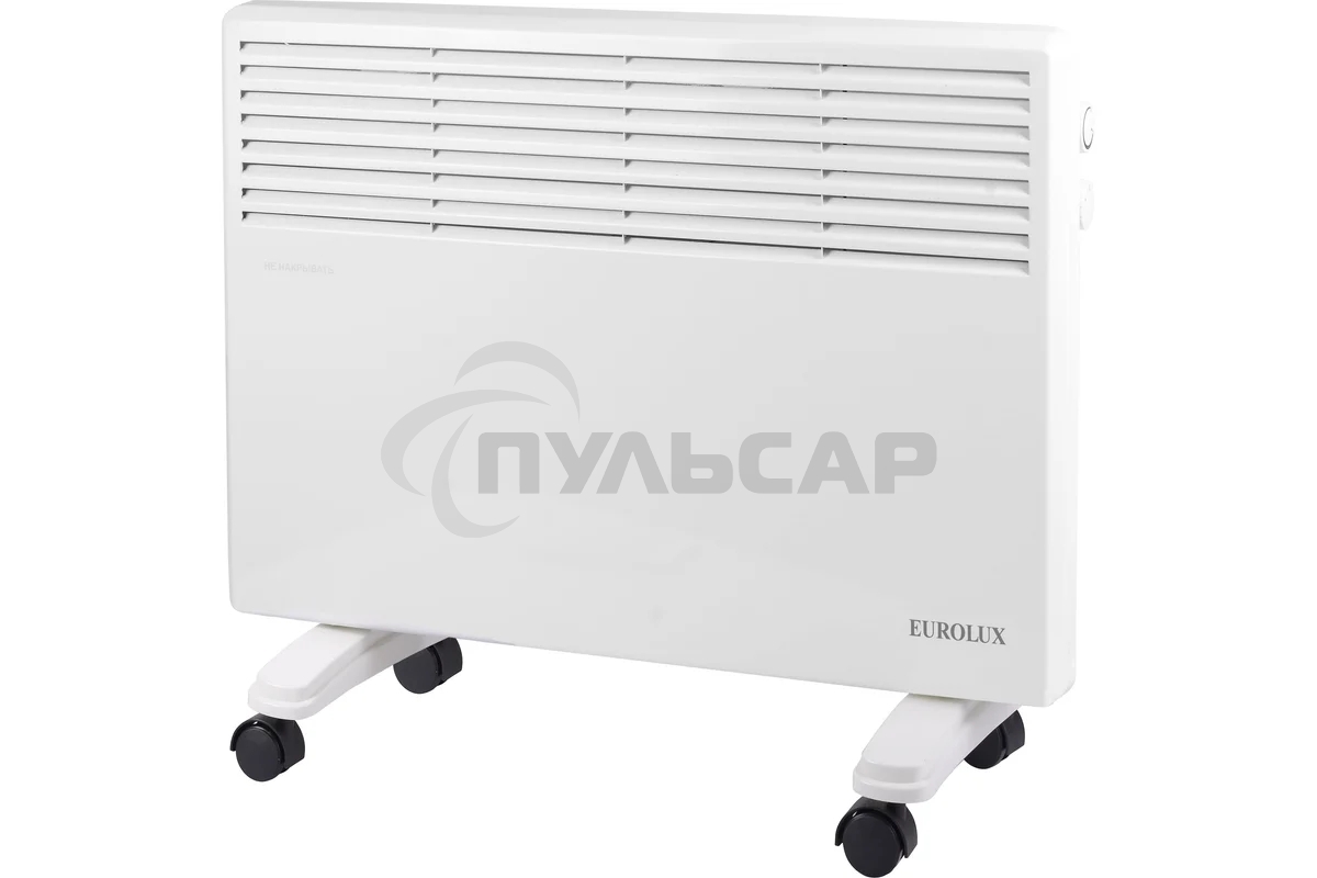 Конвектор EUROLUX ОК-EU-2500, белый, 2500 Вт, 30 м2, термостат