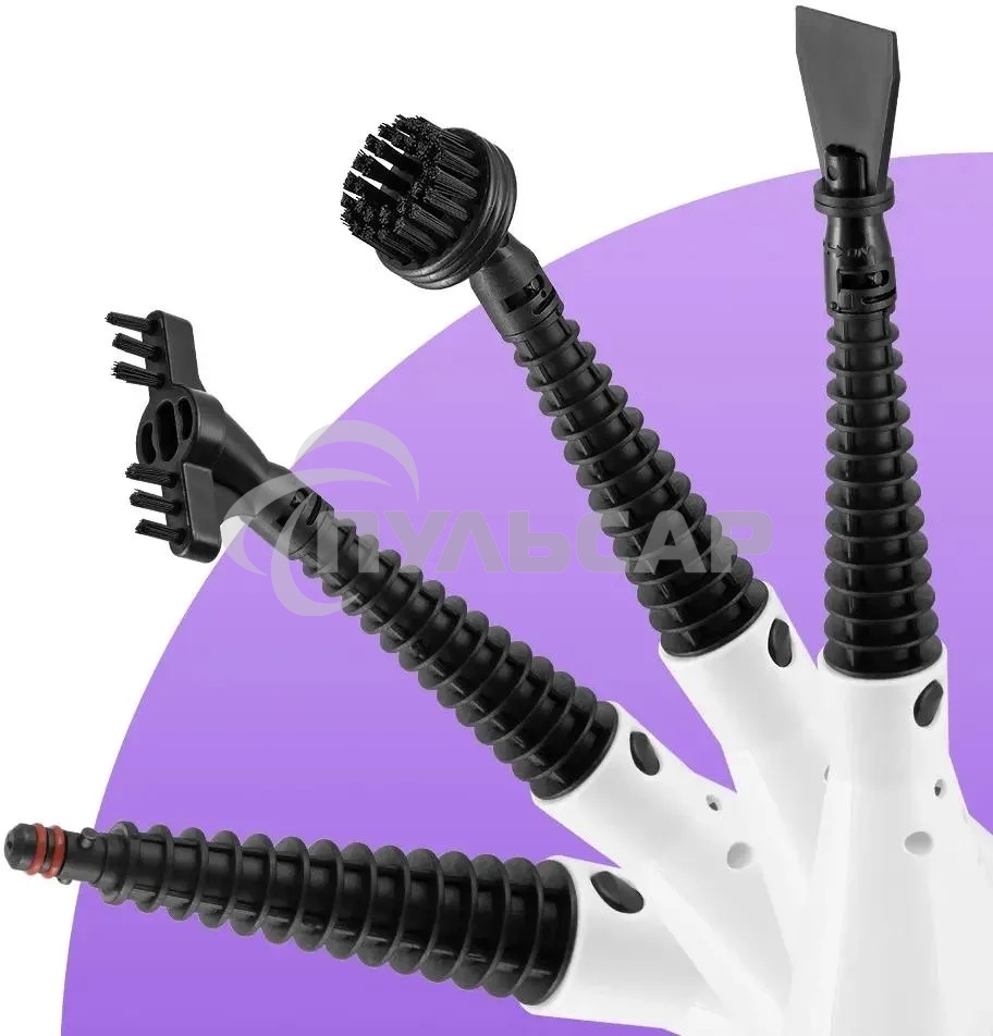 Швабра паровая Kitfort КТ-1096 белый/малиновый