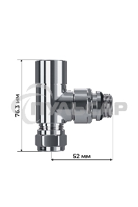 Набор термостатический трехосевой Royal Thermo Design Pro 15мм М30х1,5 (Хром)