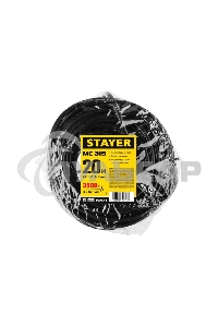 Удлинитель-шнур Stayer MC 315, 20 м, 3500 Вт, 1 гнездо, ПВС 3х1,5 мм2, черный