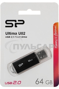 Флешка USB Silicon Power R/W 64 Gb Ultima U02 SP064 GbUF2U02V1K USB 2.0 черный