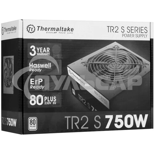 Блок питания Thermaltake ATX TR2 S, 750Вт, 80 PLUS WHITE, 120мм, черный