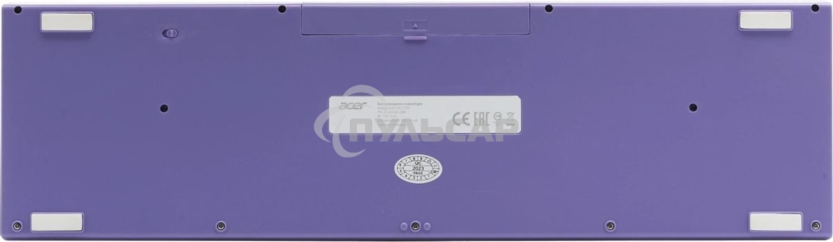 Комплект клавиатура + мышь Acer OCC205 беспроводной USB, 1200 dpi, фиолетовый