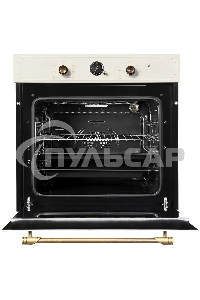 Духовой шкаф электрический встраиваемый Zigmund & Shtain E 138 X бежевый