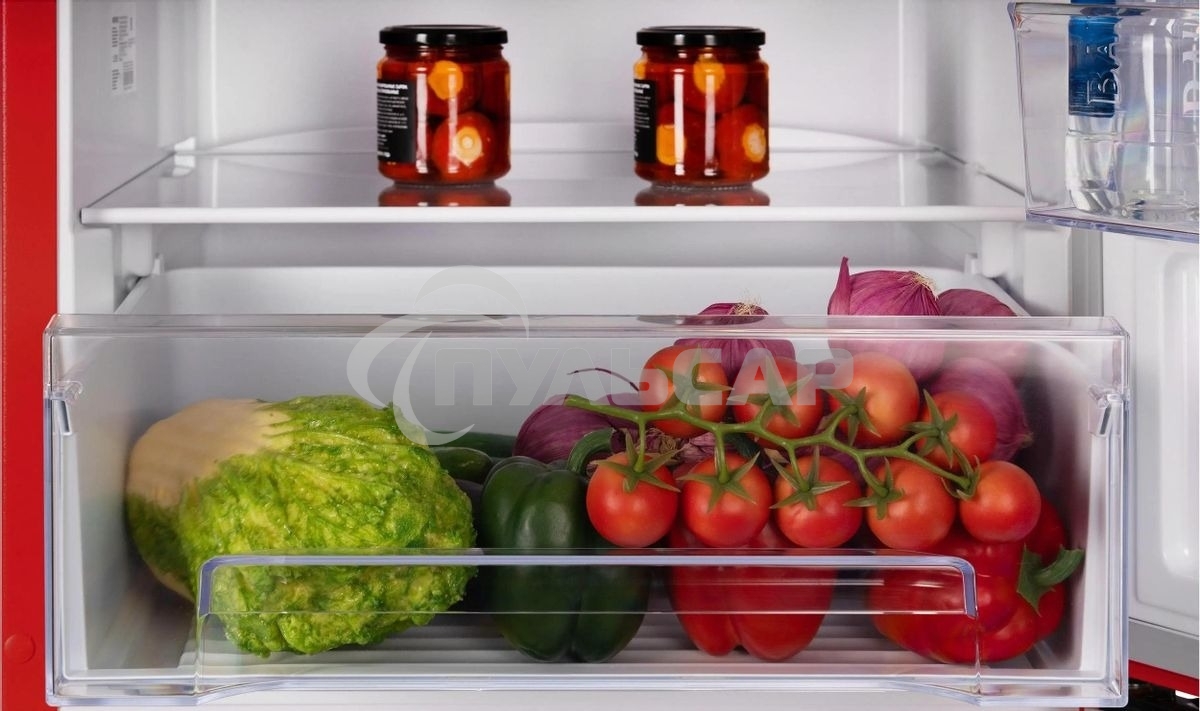 Холодильник Nordfrost NRB 161NF R красный двухкамерный 170/105 л морозилка снизу