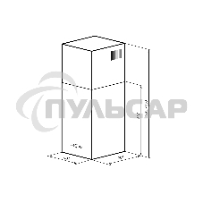 Вытяжка островная LEX Mono 400 черная, 40 см, 850 куб. м/ч, 50 дБ
