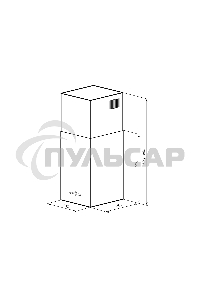 Вытяжка островная LEX Mono 400 черная, 40 см, 850 куб. м/ч, 50 дБ