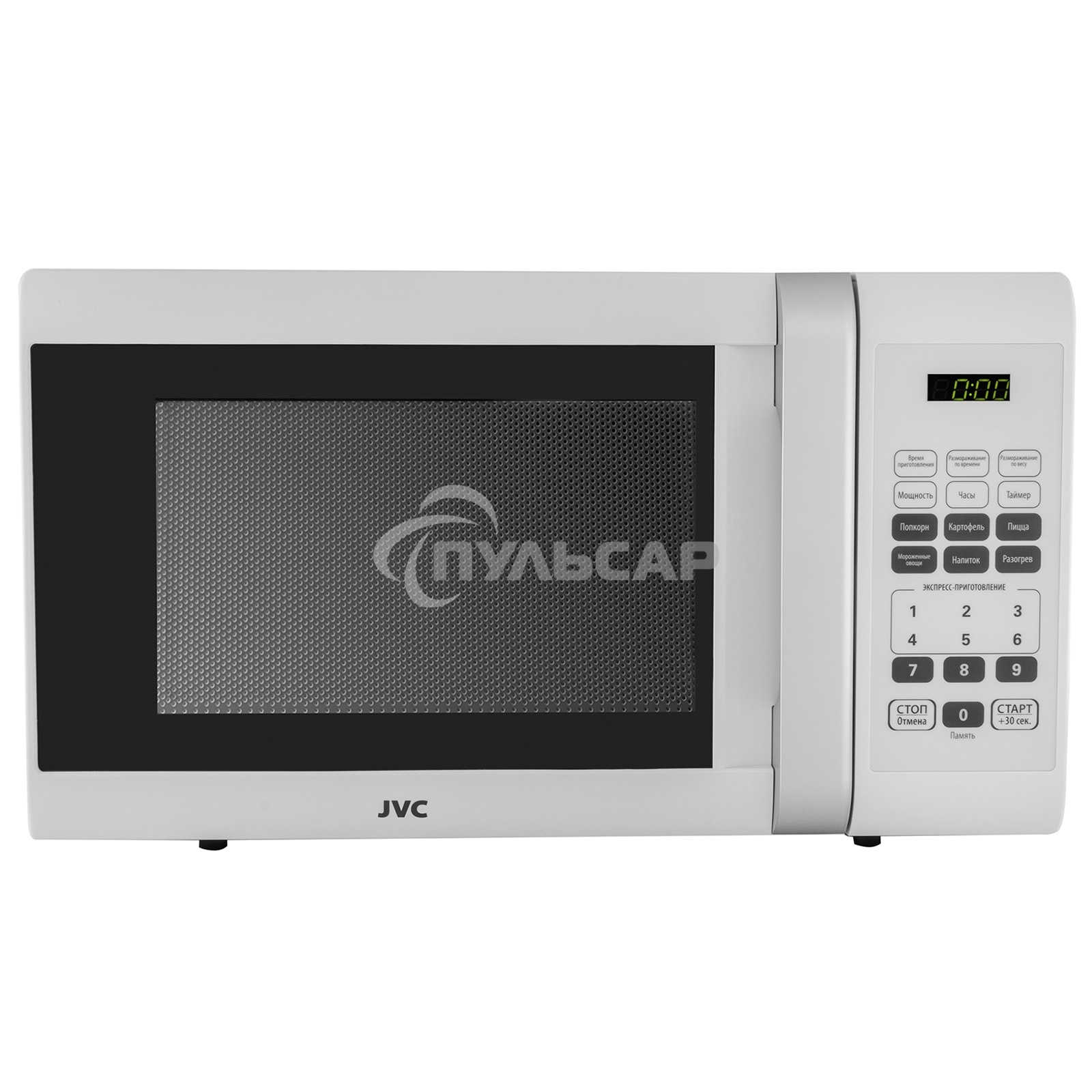 Микроволновая печь JVC JK-MW400S белый, 23 л, 800 Вт, переключатели - сенсор