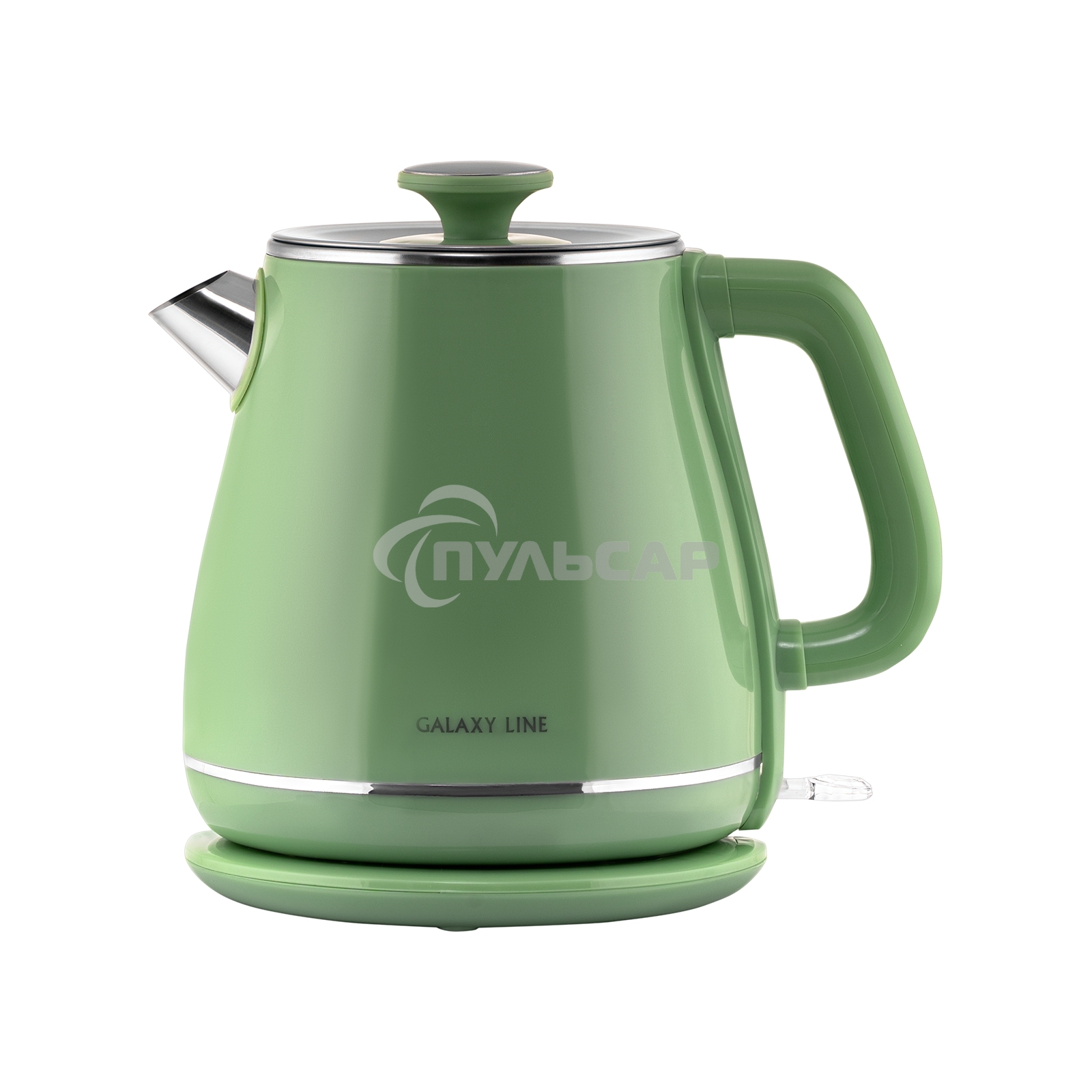 Чайник электрический Galaxy Line GL 0331, зеленый, пластик, двойная стенка из нержавеющей стали AISI 304 и пищевого пластика, 2200 Вт, 1,8 л, индикатор работы