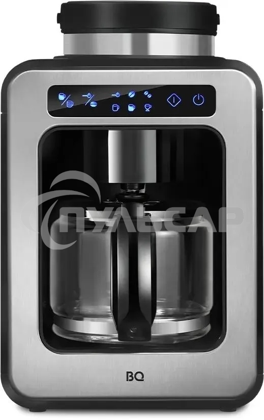Кофеварка капельная BQ CM7000 черный/стальной, исп. кофе - зерновой/молотый, 0.6 л, 600 Вт