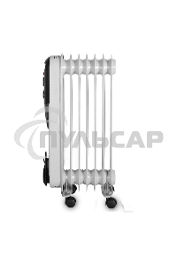 Обогреватель масляный EUROLUX ОМПТ-EU-7Н (7 секций) белый, 1500 Вт, 20 м2, термостат 67/3/18