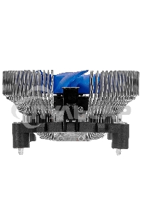 Кулер для процессора Crown CM-90 v2 серебристый/синий, 90 мм, алюминий, 2000 об/мин, 20 дБ, 3 pin, 95 Вт, 57 мм