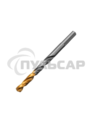 Сверло спиральное по металлу Denzel 6 x 93мм, Р6М5, Golden Tip