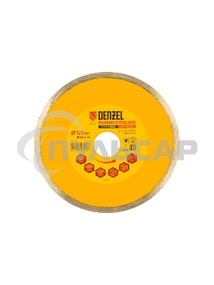Диск Denzel алмазный отрезной сплошной, 125 х 22,2 мм 73120