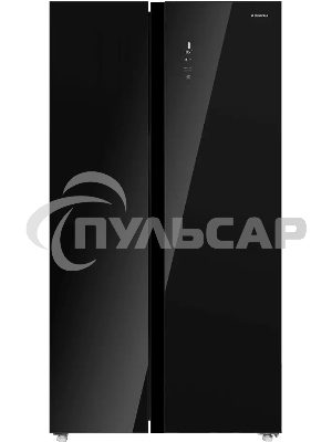 Холодильник Maunfeld MFF177NFB Slim Inverter черный двухкамерный 352/198л морозилка слева, No Frost, Side by Side
