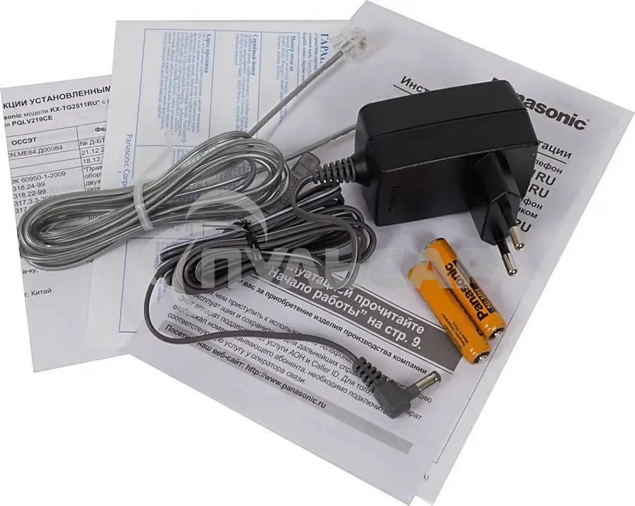 Телефон Panasonic KX-TG2511RUN (платиновый) АОН, Caller ID,спикерфон на трубке,переход в Эко режим одним нажатием