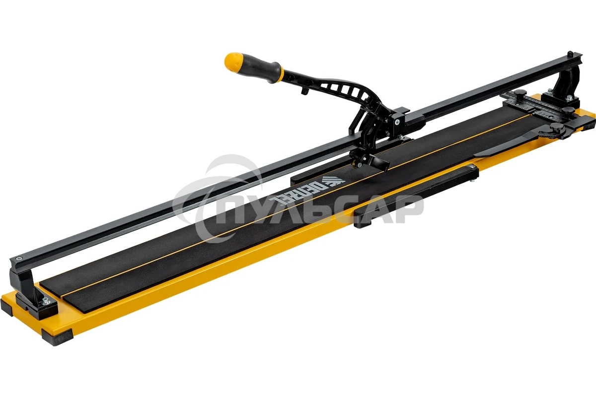 Плиткорез рельсовый 1200х16мм, каретка на подш., стальная станина, усил. рукоятка-пенал Denzel