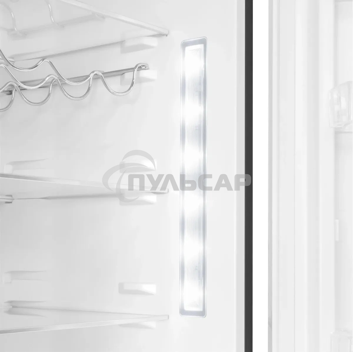 Холодильник Maunfeld MFF200NFWE белый, двухкамерный, 271/106 л, морозилка снизу, Total No Frost