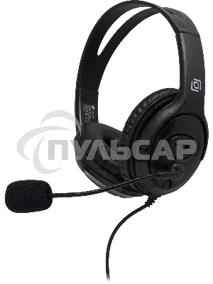 Наушники с микрофоном Oklick HS-M400 черный 1.8м накладные оголовье