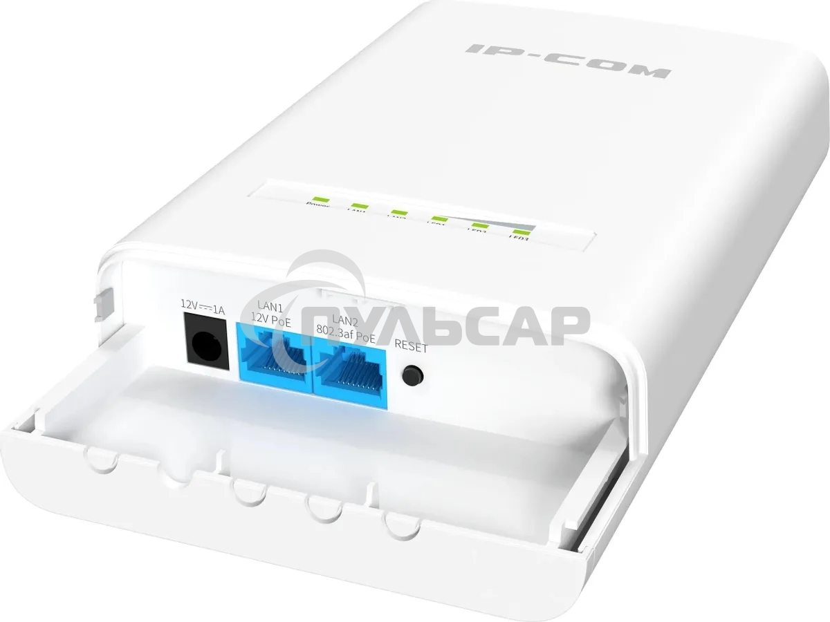 Наружная точка доступа IP-COM CPE12, 5 ГГц, до 867 Мбит/с, IP65, 1х12dbi, PoE, 2х1 Gbит/с, молниезащита 6000В