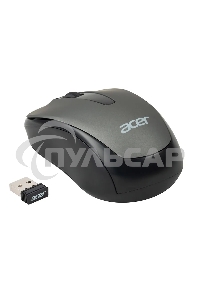 Мышь беспроводная Acer OMR134 серый, 1000 dpi, радиоканал, USB, кнопки - 3