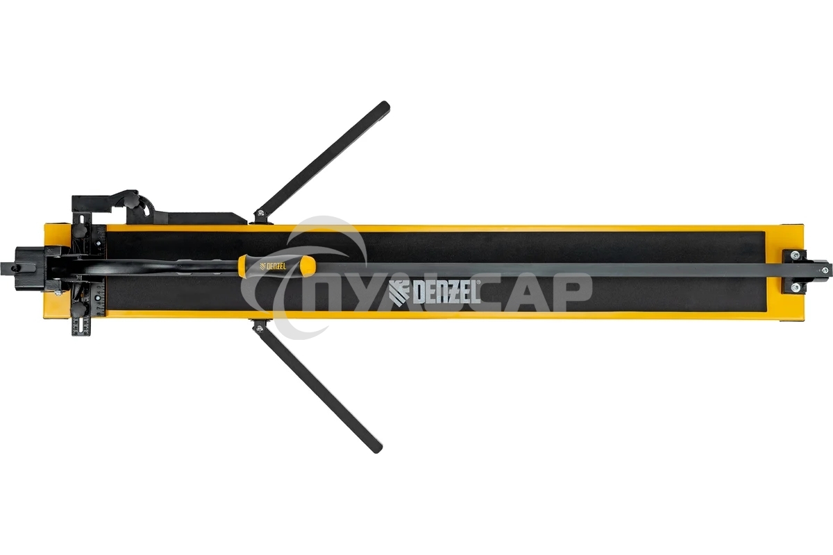 Плиткорез рельсовый 1200х16мм, каретка на подш., стальная станина, усил. рукоятка-пенал Denzel