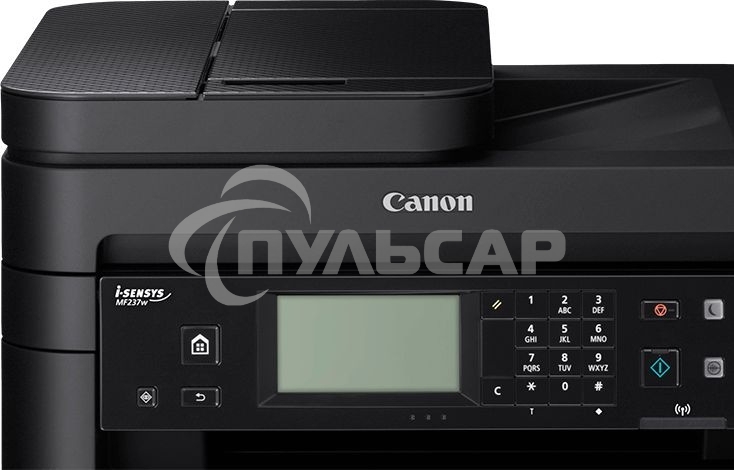 МФУ лазерное Canon i-Sensys MF237W (1418C105/1418C121/1418C122/1418C169/1418C161/1418C113/1418С030/1418C031), A4, ч/б, печ. до 23 стр/мин., 1200 x 1200 dpi (печать) 600x600dpi (скан.), USB, RJ-45, Wi-Fi