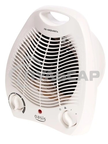 Тепловентилятор Oasis SB-20R белый, 2000 Вт, 20 м2
