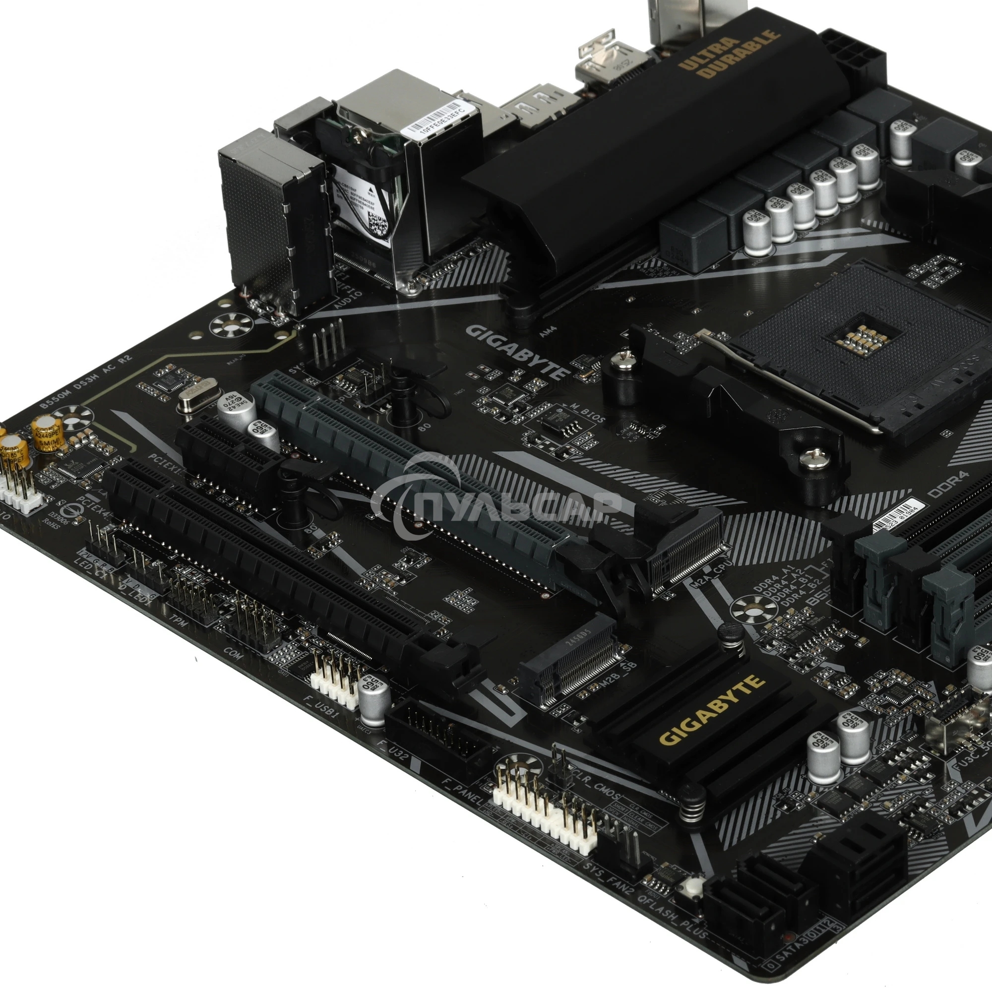 Материнская плата Gigabyte B550M DS3H AC R2, AM4, AMD B550, 4xDDR4, 4xSATA, 2xM.2, 1xPCIe 4.0 x16, 1xPCIe 3.0 x4, 1xPCIe 3.0 x1, 1xDP, 1xHDMI, 1x1Gb LAN, Wi-Fi, Bluetooth 5.0, 4xUSB-A 5Gbps, 2xUSB-A 2.0, 3x3.5 мм, 7.1, mATX