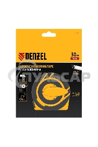 Рулетка геодезическая Denzel 30 м х 15 мм, закрытый корпус, фиберглассовая лента