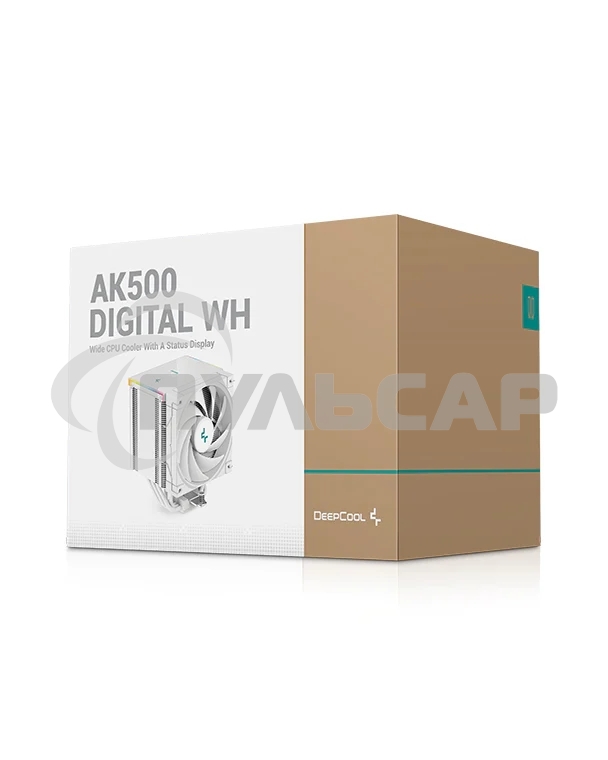 Кулер для процессора DEEPCOOL AK500 DIGITAL WH белый, 120 мм, алюминий/медь, 1850 об/мин, 28 дБ, 4 pin, 240 Вт, 160 мм