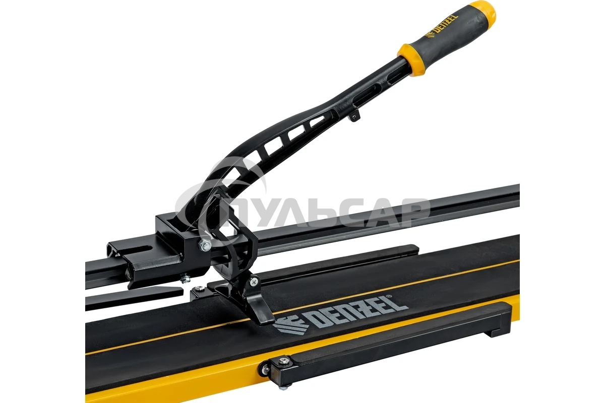 Плиткорез рельсовый 1200х16мм, каретка на подш., стальная станина, усил. рукоятка-пенал Denzel