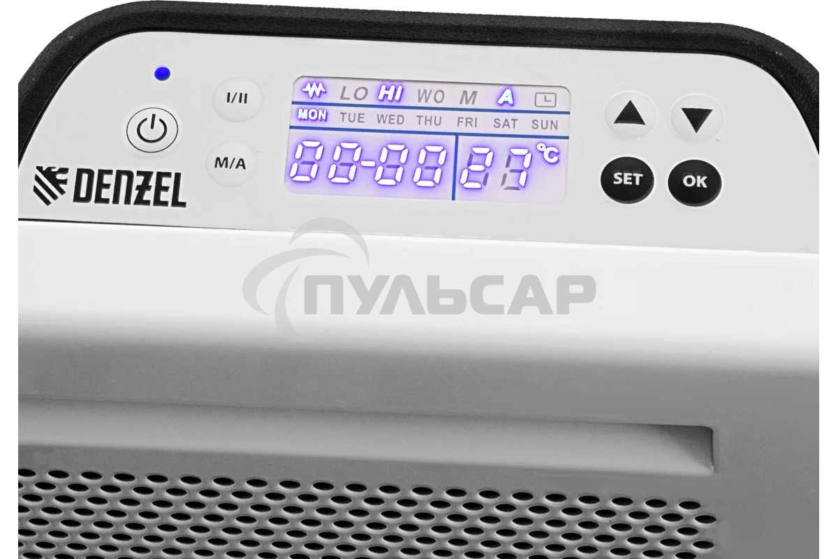 Конвектор гибридный Denzel HybridX-1000 белый, 1000 Вт, 20 м2, термостат, дисплей