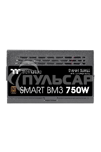 Блок питания Thermaltake Smart BM3 (PS-SPD-0750MNFABE-3), 750Вт, 80 PLUS Bronze, 120мм, модульный, черный