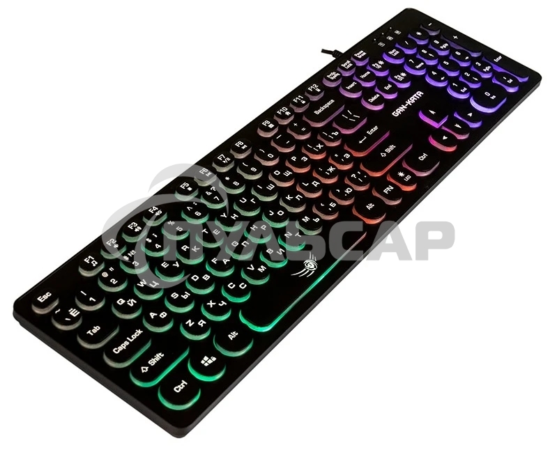Клавиатура проводная Dialog Gan-Kata KGK-16U BLACK - игровая с RGb-подсветкой, USB, черная
