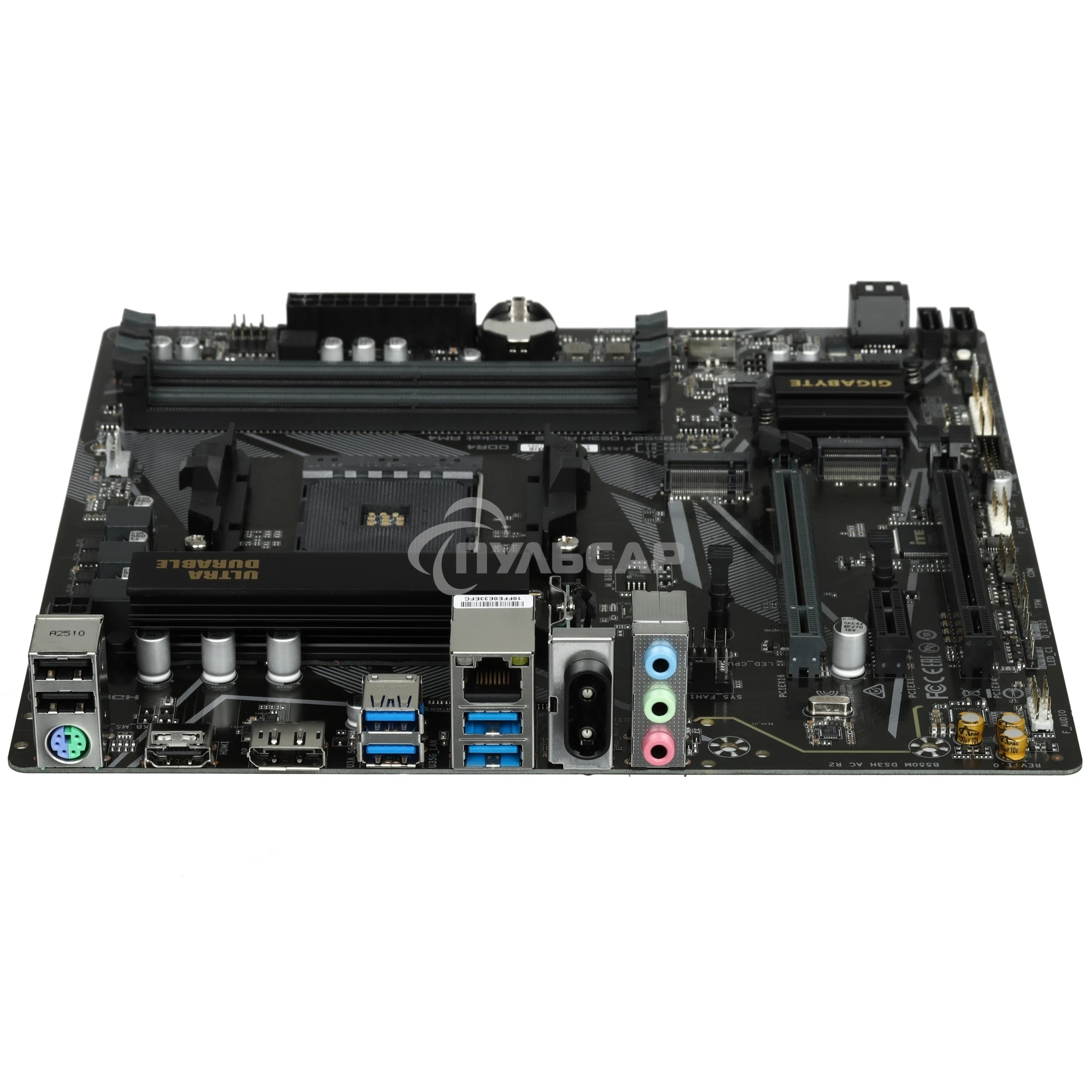 Материнская плата Gigabyte B550M DS3H AC R2, AM4, AMD B550, 4xDDR4, 4xSATA, 2xM.2, 1xPCIe 4.0 x16, 1xPCIe 3.0 x4, 1xPCIe 3.0 x1, 1xDP, 1xHDMI, 1x1Gb LAN, Wi-Fi, Bluetooth 5.0, 4xUSB-A 5Gbps, 2xUSB-A 2.0, 3x3.5 мм, 7.1, mATX