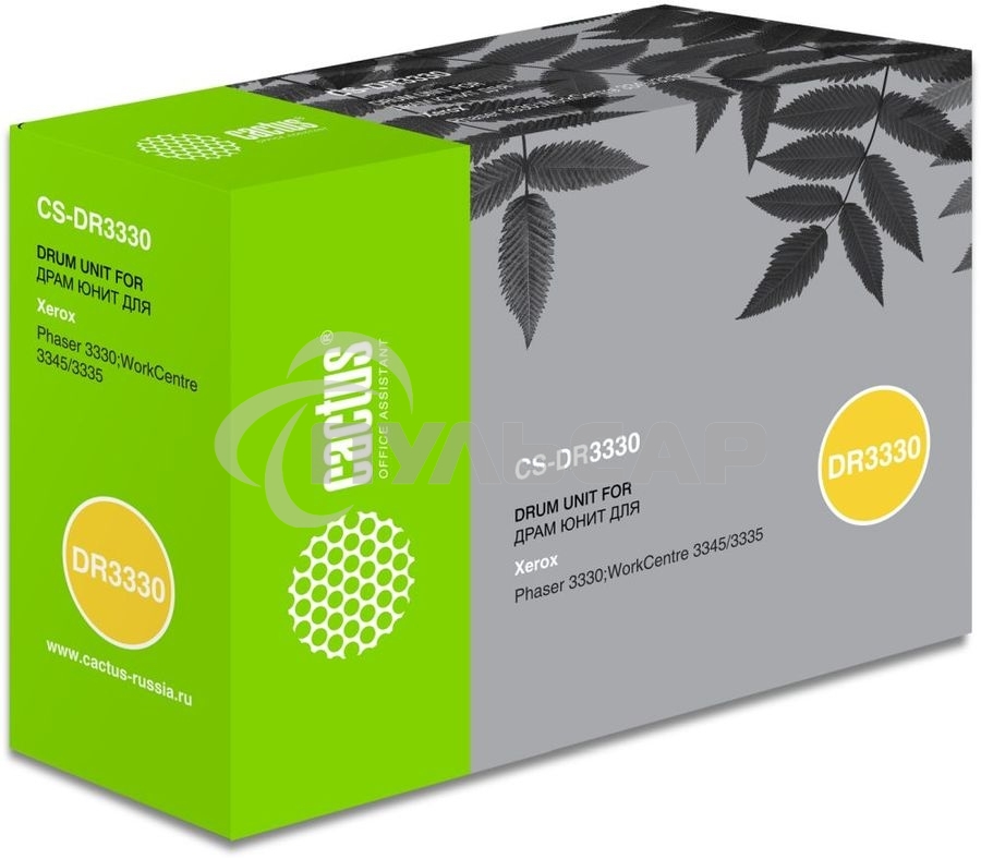 Блок фотобарабана Cactus 101R00555 CS-DR3330 черный ч/б:30000стр. для Ph 3330/WC 3345/3335 Xerox