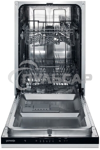 Встраиваемая посудомоечная машина Gorenje GV520E15, черная панель управления, 44.8 см, 9 компл., 47 дБ, класс A++