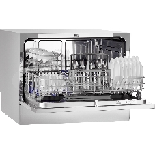 Посудомоечная машина Weissgauff TDW 4017 DS, серебристый/черный, 55 см, 6 компл., 49 дБ, класс A+