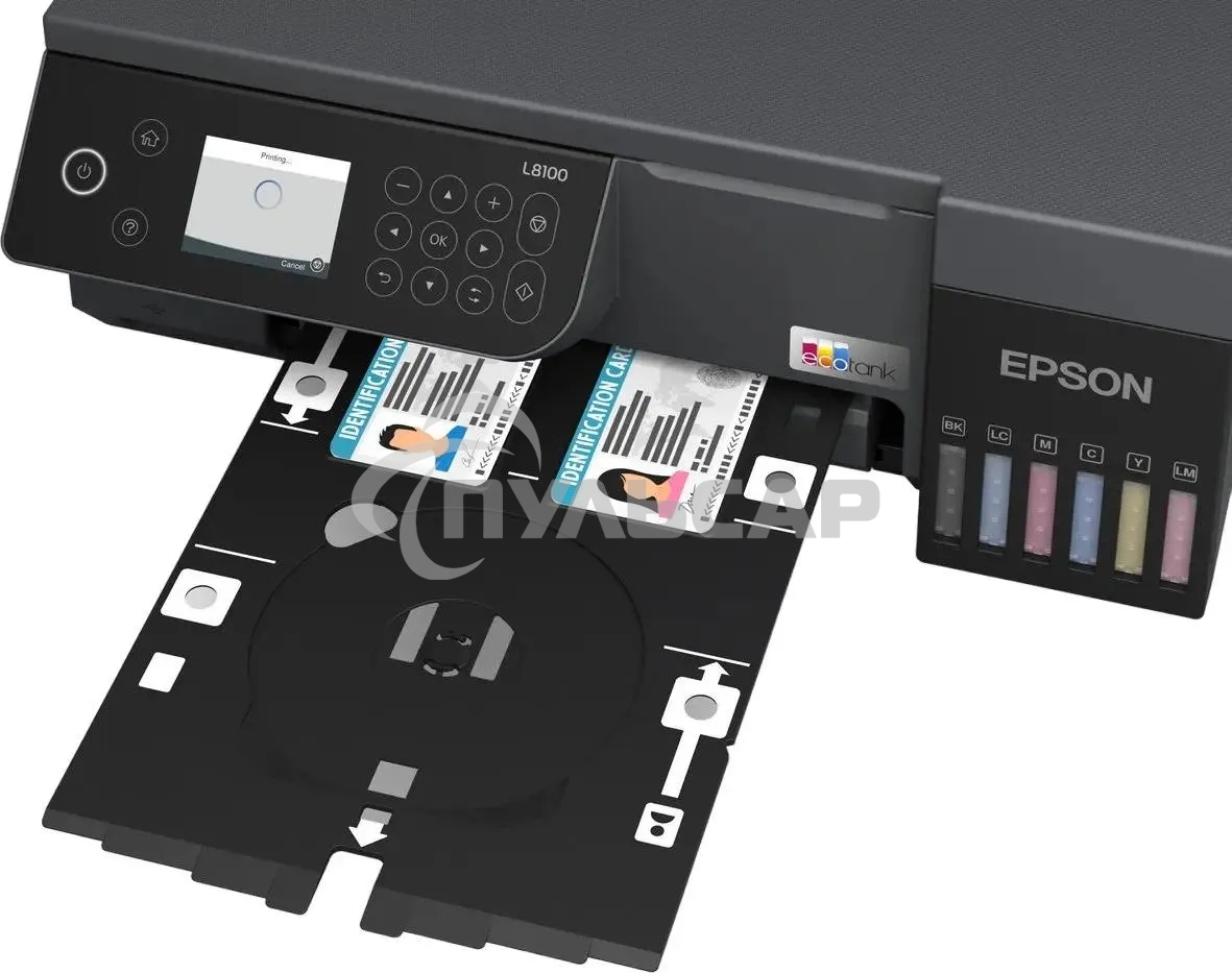 МФУ струйное Epson EcoTank L8100 (C11CK94***), A4, цветной, печ. до 8 стр/мин., 5760 x 1440 dpi (печ.), 1200x4800dpi (скан.), USB, Wi-Fi