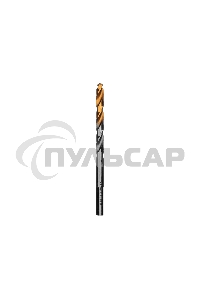 Сверло спиральное по металлу Denzel 6 x 93мм, Р6М5, Golden Tip