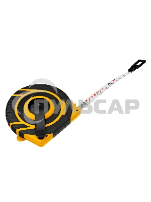 Рулетка геодезическая Denzel 30 м х 15 мм, закрытый корпус, фиберглассовая лента