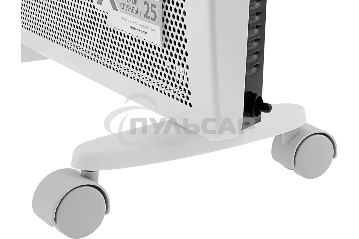 Конвектор гибридный Denzel HybridX-1000 белый, 1000 Вт, 20 м2, термостат, дисплей