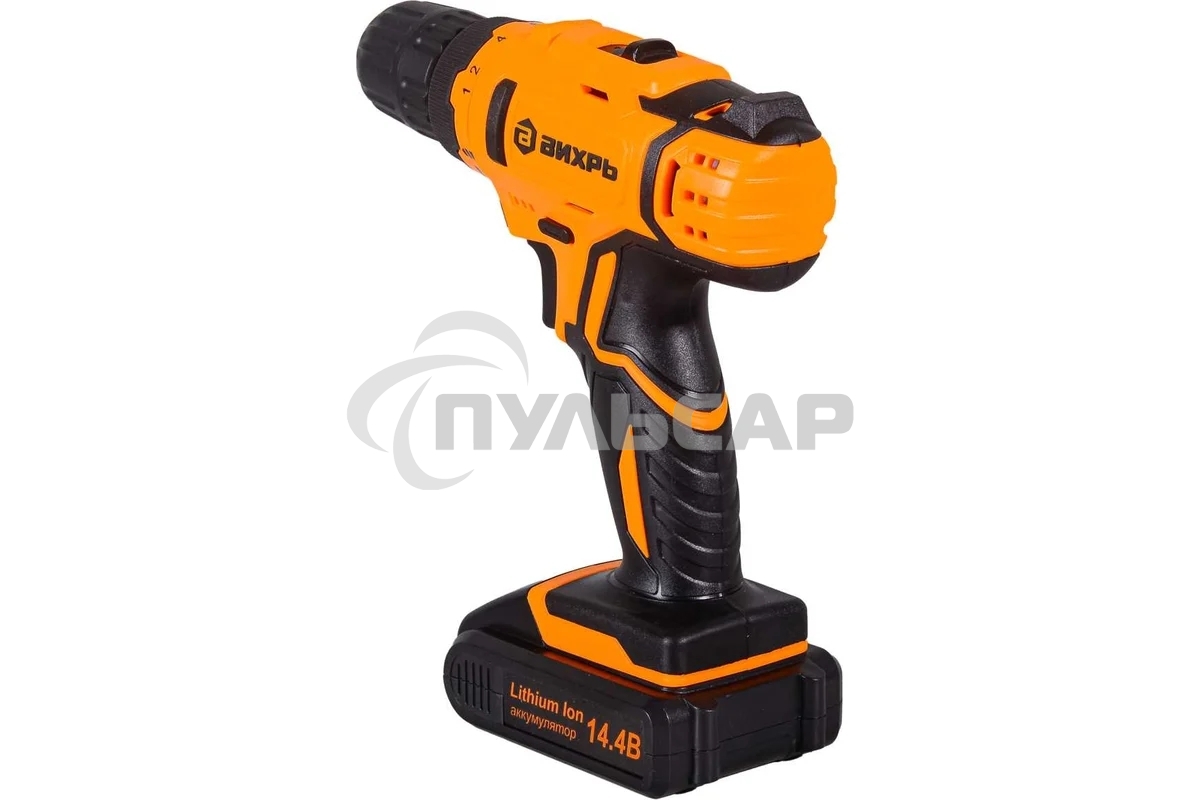 Дрель-шуруповерт Вихрь ДА-14,4Л-2К 72/14/8, Аккумуляторная, 14,4В, 2 АКБ, Кейс