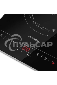 Плита Индукционная Hyundai HYC-0111 черный/серебристый закаленное стекло (настольная)
