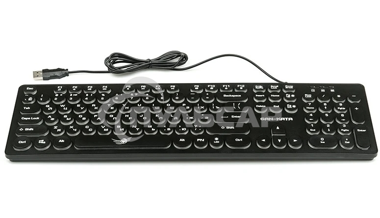 Клавиатура проводная Dialog Gan-Kata KGK-16U BLACK - игровая с RGb-подсветкой, USB, черная